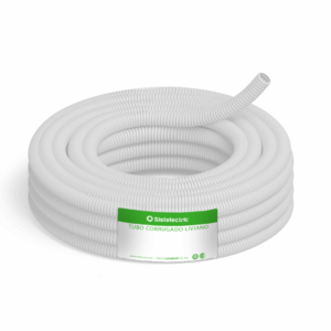 Caño flexible eléctrico Genrod blanco 20 a 50 mm – Corrugado liviano para cableado