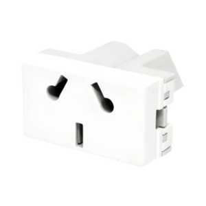 Módulo toma binorma blanco Jeluz 20067 para instalaciones eléctricas domiciliarias