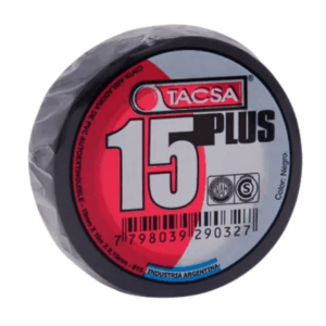 Cinta aisladora PVC negra 10 metros para instalaciones eléctricas