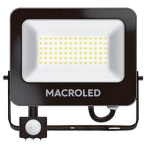 Reflector LED Macroled 50W con sensor de movimiento luz día IP65 exterior