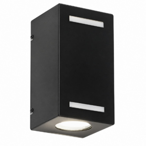 Aplique bidifusor rectangular grande 2 GU10 negro – San Justo